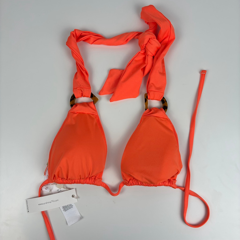 NWT Women's Sunshine 79 Bikini Top Size 4 Orange